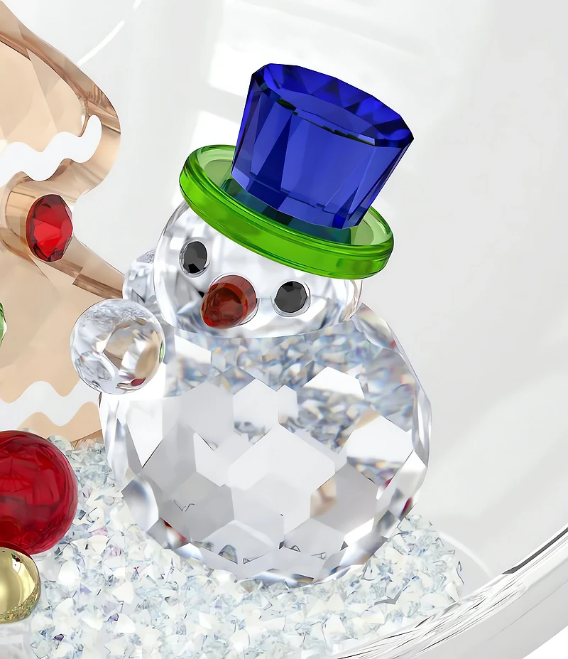 Swarovski Crystal Holiday Cheers Collection Tree and Snowman Ball Ornament