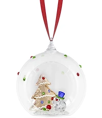 Swarovski Crystal Holiday Cheers Collection Tree and Snowman Ball Ornament