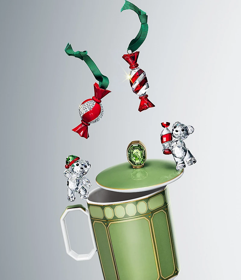 Swarovski Crystal Holiday Cheers Dulcis Round Candy Ornament