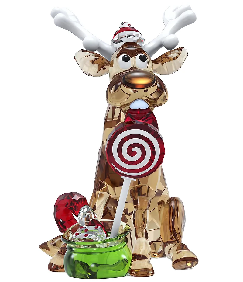 Swarovski Crystal Holiday Cheers Dulcis Reindeer Figurine