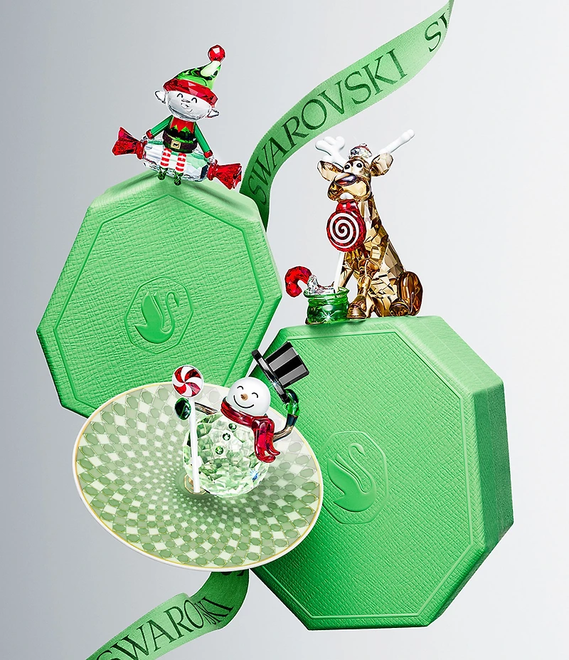 Swarovski Crystal Holiday Cheers Dulcis Reindeer Figurine