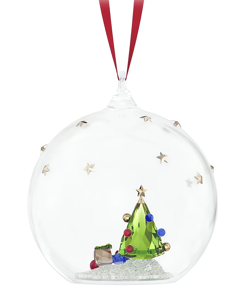 Swarovski Crystal Holiday Cheers Tree and Gifts Ball Ornament