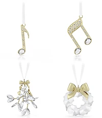 Swarovski Crystal Holiday Magic Collection Double Music Note Ornament