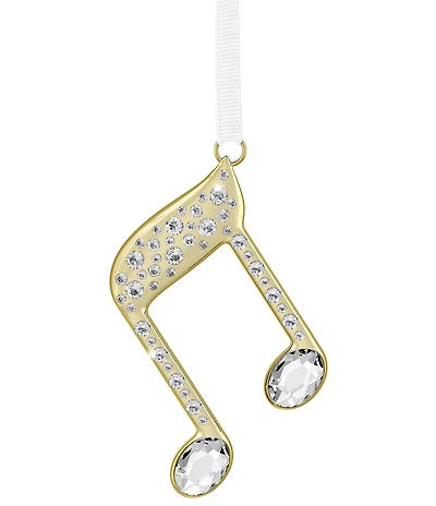 Swarovski Crystal Holiday Magic Collection Double Music Note Ornament