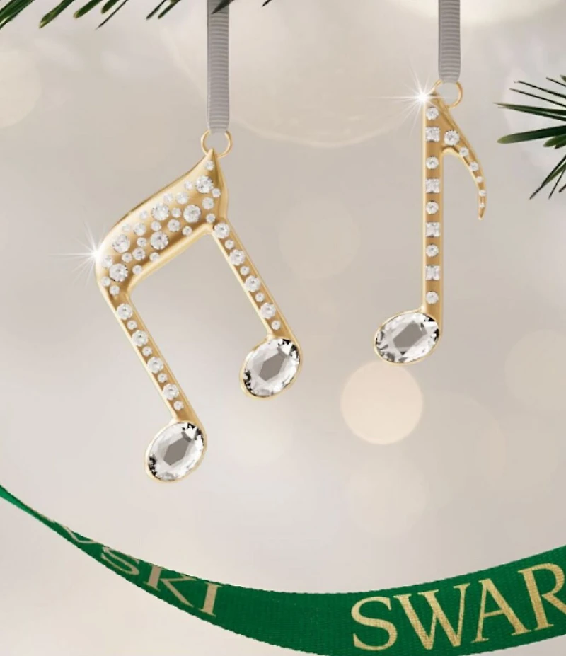Swarovski Crystal Holiday Magic Collection Music Note Ornament