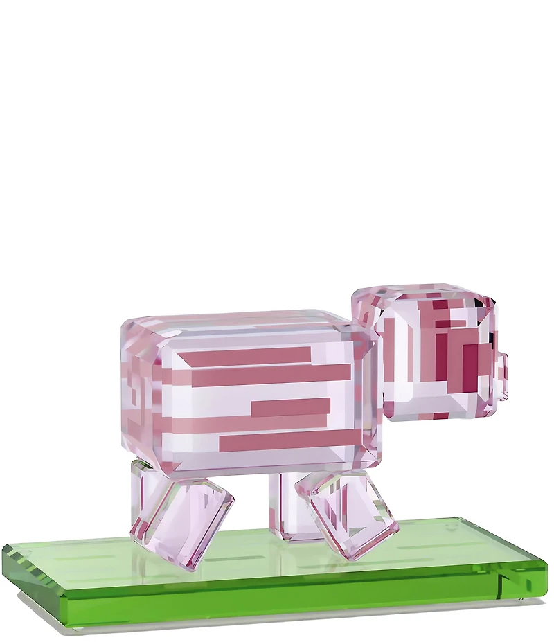 Swarovski Crystal Minecraft Pig Figurine