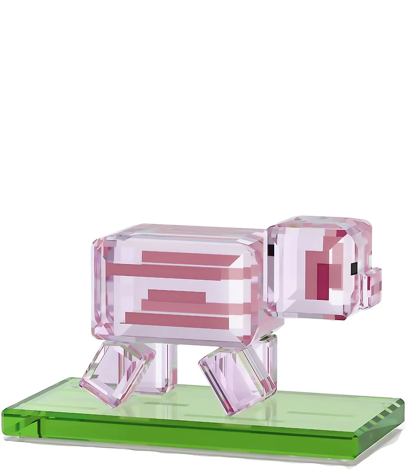 Swarovski Crystal Minecraft Pig Figurine