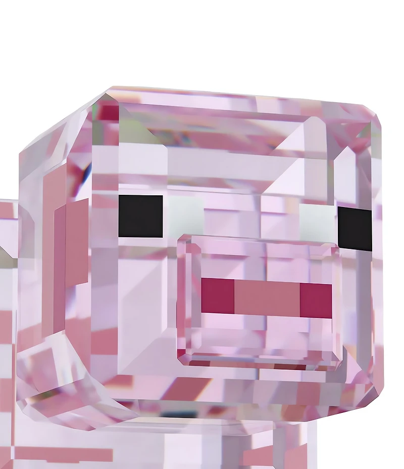 Swarovski Crystal Minecraft Pig Figurine