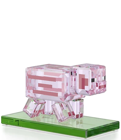 Swarovski Crystal Minecraft Pig Figurine
