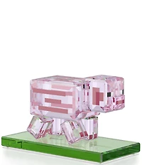 Swarovski Crystal Minecraft Pig Figurine