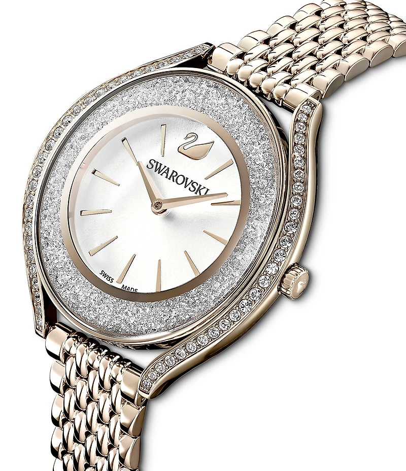 Swarovski Crystalline Aura Champagne Gold Bracelet Watch
