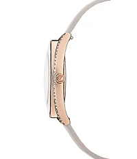 Swarovski Crystalline Aura Grey Leather Watch