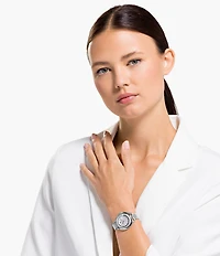 Swarovski Crystalline Aura Silver Tone Bracelet Watch