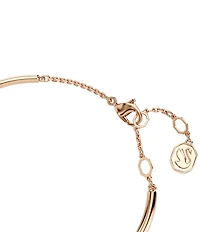 Swarovski Dextera Crystal Half Pave Rose Gold Adjustable Bangle Bracelet