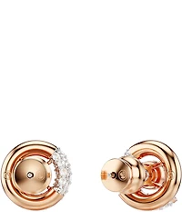 Swarovski Dextera Crystal Half Pave Stud Earrings