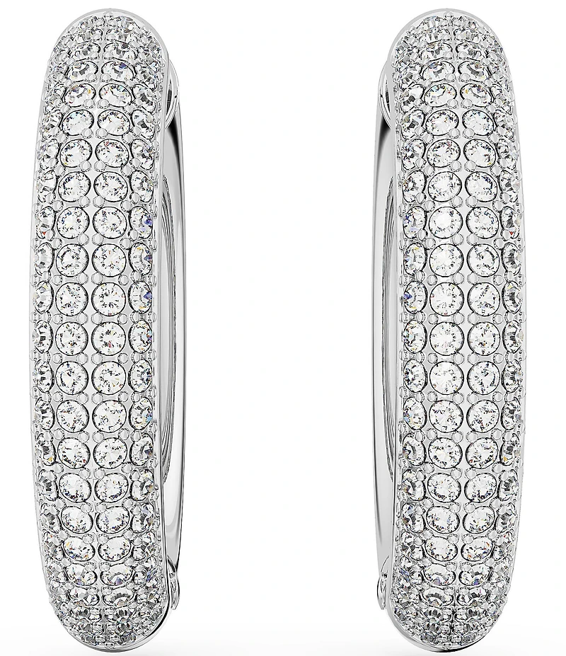 Swarovski Dextera Crystal Pave Hoop Earrings