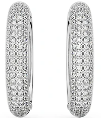 Swarovski Dextera Crystal Pave Hoop Earrings