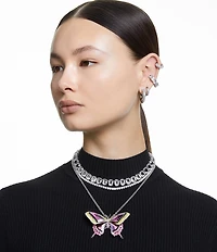 Swarovski Dextera Crystal Pave Hoop Earrings