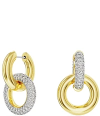 Swarovski Dextera Interlocking Crystal Hoop Orbital Earrings