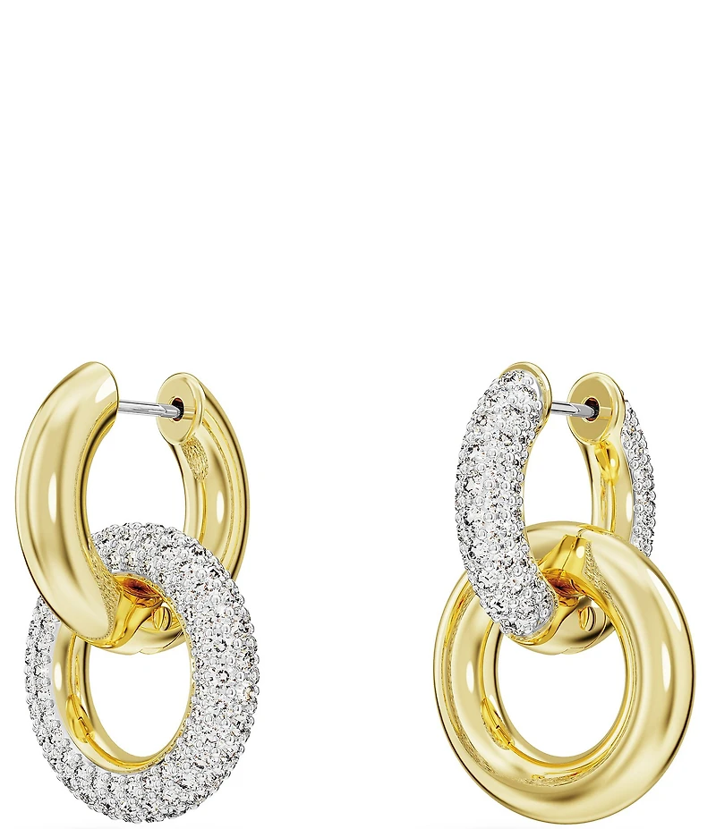 Swarovski Dextera Interlocking Crystal Hoop Orbital Earrings