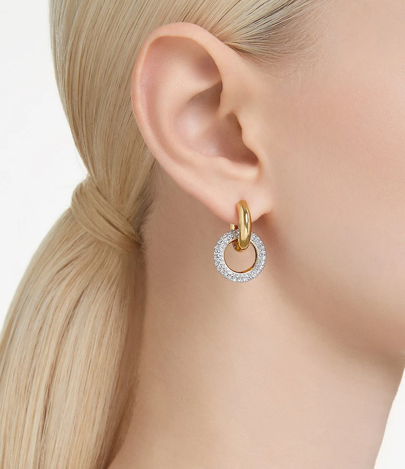 Swarovski Dextera Interlocking Crystal Hoop Orbital Earrings