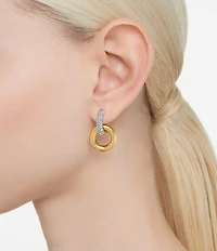 Swarovski Dextera Interlocking Crystal Hoop Orbital Earrings