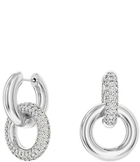 Swarovski Dextera Interlocking Crystal Hoop Orbital Earrings