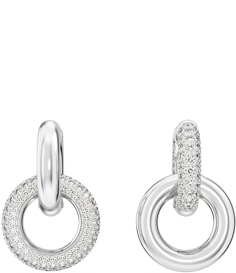 Swarovski Dextera Interlocking Crystal Hoop Orbital Earrings