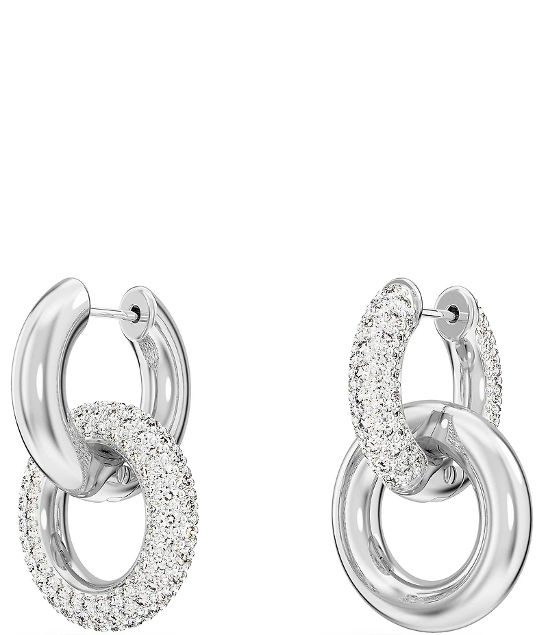 Swarovski Dextera Interlocking Crystal Hoop Orbital Earrings