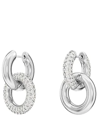 Swarovski Dextera Interlocking Crystal Hoop Orbital Earrings