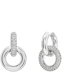 Swarovski Dextera Interlocking Crystal Hoop Orbital Earrings