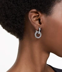 Swarovski Dextera Interlocking Crystal Hoop Orbital Earrings