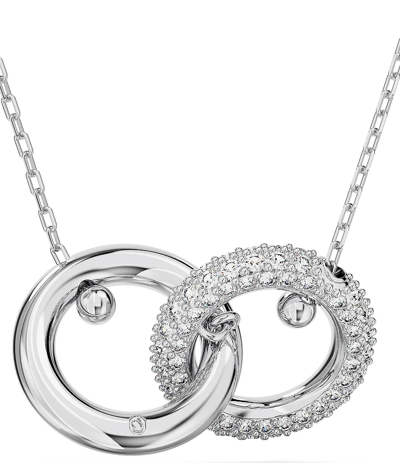 Swarovski Crystal Dextera Interlocking Loop Short Pendant Necklace