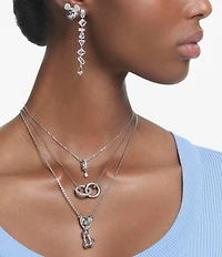 Swarovski Crystal Dextera Interlocking Loop Short Pendant Necklace