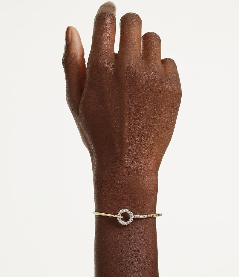 Swarovski Dextera Round Cut Pave Bangle Bracelet