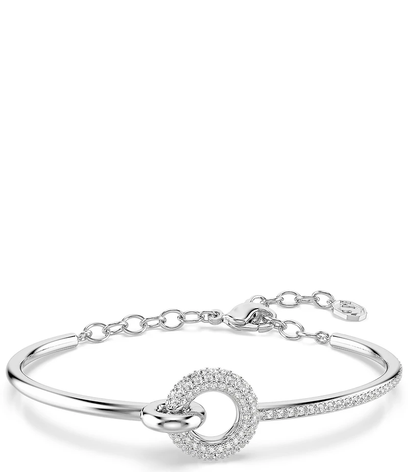 Swarovski Dextera Round Cut Pave Bangle Bracelet