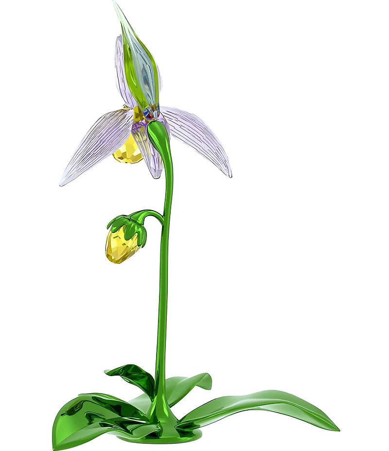 Swarovski Florere Collection Lady Slipper Orchid Figurine