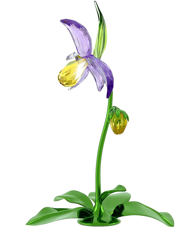 Swarovski Florere Collection Lady Slipper Orchid Figurine
