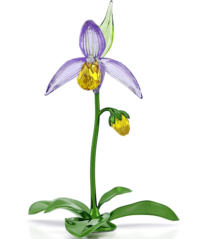 Swarovski Florere Collection Lady Slipper Orchid Figurine