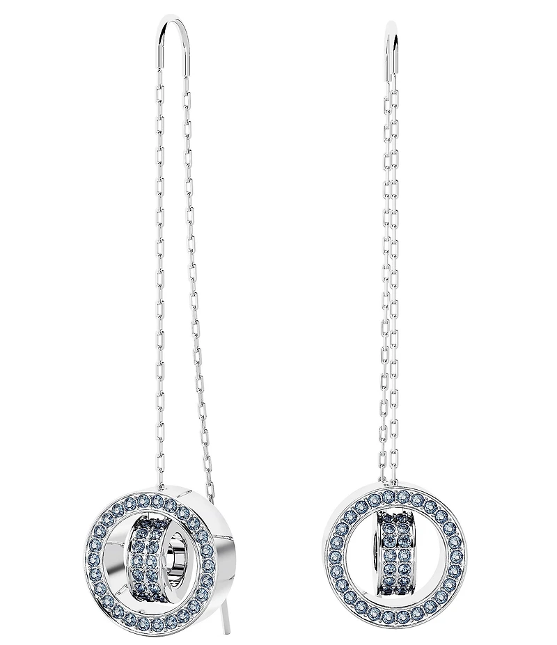 Swarovski Hollow Crystal Linear Threader Earrings
