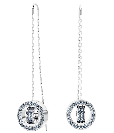 Swarovski Hollow Crystal Linear Threader Earrings