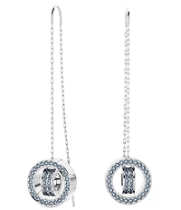 Swarovski Hollow Crystal Linear Threader Earrings