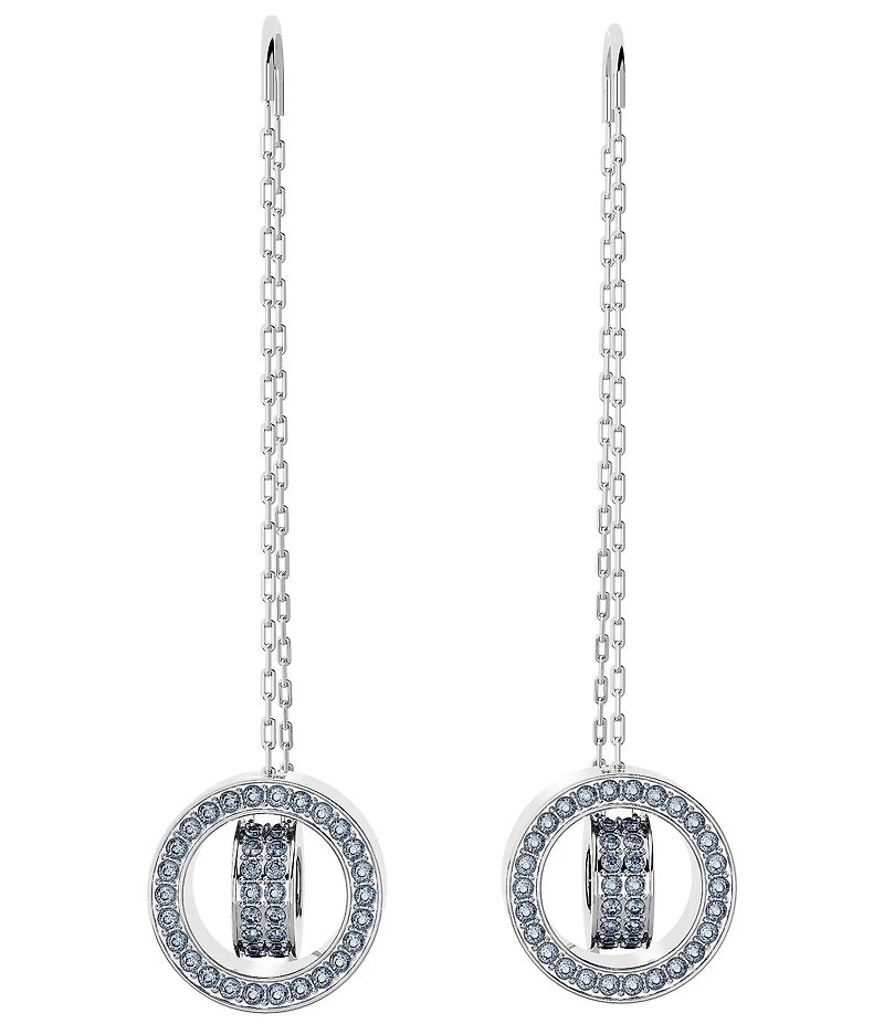 Swarovski Hollow Crystal Linear Threader Earrings