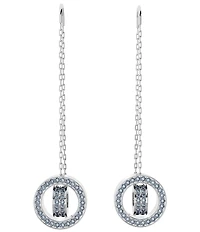 Swarovski Hollow Crystal Linear Threader Earrings