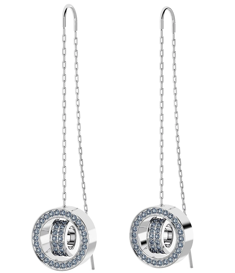 Swarovski Hollow Crystal Linear Threader Earrings