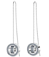 Swarovski Hollow Crystal Linear Threader Earrings