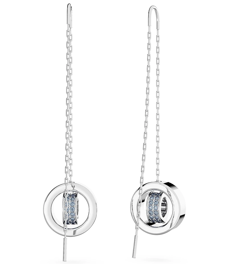 Swarovski Hollow Crystal Linear Threader Earrings