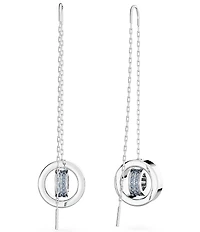 Swarovski Hollow Crystal Linear Threader Earrings