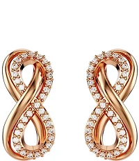 Swarovski Hyperbola Crystal Infinity Stud Earrings