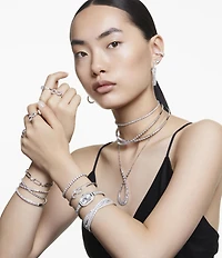 Swarovski Hyperbola Mixed Cut Stone Crystal Bangle Bracelet